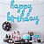 Balão Bexiga Metalizado Happy Birthday Azul Personalizado - Imagem 2