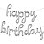 Balão Bexiga Metalizado Happy Birthday Personalizado Prata - Imagem 1