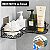 Kit 2 Porta Shampoo Sabonete Organizador Suporte De Canto Parede Banheiro Box Prateleira - Imagem 2