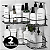 Kit 2 Porta Shampoo Sabonete Organizador Suporte De Canto Parede Banheiro Box Prateleira - Imagem 1