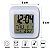 Relógio Despertador De Mesa Digital Cubo 7 Cores Leds Com Sonoro Alto - Imagem 2