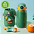 Garrafa Garrafinha de Água Infantil 500 ml Verde Térmica C/ Alça Canudo Adesivos Livre BPA P/ Crianças - Imagem 2
