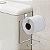 Suporte Porta Papel Higiênico Duplo Cromado Banheiro Para Caixa Acoplada Prata - Imagem 4