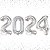 Balão Bexiga Metalizado Personalizado 2024 Grande Decoração Ano Novo - Imagem 3