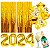 Kit Decoração Ano Novo 2024 Balao Cortina Metalizada Reveillion - Imagem 1
