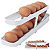 Porta Ovos geladeira rolante Bandeja Organizador suporte 14 Ovos Branco - Imagem 1