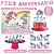 Kit Decoração de Festa Unicornio Com Painel E Enfeite de Mesa 39 itens - Imagem 2