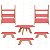 Kit Decoração de Mesa Display Boleira MDF 06 Peças Escadinha de Doces - Imagem 11