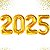 Kit Balão Ano Novo 2025 Reveillon Grande 40cm 16 Polegadas Dourado Prata - Imagem 2