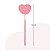 Espelho Coração Dentista Rosa para Alongamento de Cílios - Imagem 3