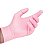 Luva Descartável Nitrílica Rosa Sem Pó Descarpack M - Imagem 4