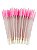 Escovinha Dupla para Cílios e Lip Gloss Descartável Glitter Rosa 50 unid. - Imagem 1