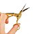 Tesoura Cegonha Reta Dourada Beuty Tools - Imagem 1