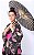 Kimono Longo Wagasa Preto c/ Pink - Imagem 2