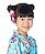 Kimono Infantil Azul Kokeshi - Imagem 3