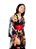 Kimono Curto Tsuru Flores Preto - Imagem 2