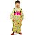 Kimono Infantil Florado Amarelo - Imagem 3
