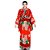 Kimono Longo Algodão Tulipa/ Sakura Vermelho - Imagem 1