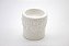 Castiçal Cilindro Renda Branco Porcelana 7 cm - Imagem 4