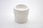 Castiçal Cilindro Renda Branco Porcelana 7 cm - Imagem 1