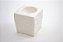 Castiçal Cubo Renda Branco Porcelana 7 cm - Imagem 3