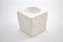 Castiçal Cubo Renda Branco Porcelana 7 cm - Imagem 2