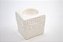 Castiçal Cubo Renda Branco Porcelana 7 cm - Imagem 4