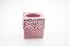 Castiçal Cubo Renda Rosa Porcelana 7 cm - Imagem 3