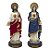 Kit Imagem Sagrado Coração de Jesus e Maria Resina 23 cm - Imagem 1