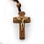 Terço São Padre Pio de Pietrelcina Madeira 10mm Imbuia - Imagem 3