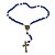 Terço Nossa Senhora Aparecida Azul Escuro Perola 10mm - Imagem 1