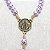 Terço Nossa Senhora Aparecida Lilas Perola 10mm - Imagem 5