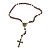 Terço Nossa Senhora Aparecida Marrom Perola 10mm - Imagem 1