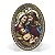 Adorno De Mesa/Parede Sagrada Familia Vitral Alto Relevo Importado Resina 29 cm - Imagem 1