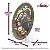 Adorno De Mesa/Parede Sagrada Familia Vitral Alto Relevo Importado Resina 29 cm - Imagem 2