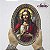 Adorno De Mesa/Parede Sagrado Coração de Jesus Vitral Alto Relevo Importado Resina 29 cm - Imagem 3