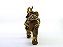 Estátua Elefante Flor Nas Costas Marrom e Dourado Gesso 30 cm - Imagem 2