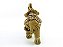 Estátua Elefante Flor Nas Costas Marrom e Dourado Gesso 23 cm - Imagem 2