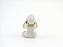 Estátua Trio Mini Buda Branco e Dourado Gesso 8 cm - Imagem 3