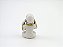 Estátua Trio Mini Buda Branco e Dourado Gesso 8 cm - Imagem 6