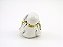 Estátua Trio Buda Branco e Dourado Gesso 8 cm - Imagem 3