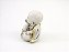 Estátua Trio Buda Branco e Dourado Gesso 8 cm - Imagem 8