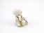 Estátua Trio Buda Branco e Dourado Gesso 8 cm - Imagem 7