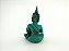 Estátua Buda Dharmachakra Mudra cor Azul Tiffany Resina 13 cm - Imagem 3