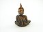 Estátua Buda Bhumisparsha Mudra cor Bronze Resina 13 cm - Imagem 3