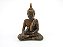 Estátua Buda Bhumisparsha Mudra cor Bronze Resina 13 cm - Imagem 1