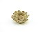 Castiçal Flor de Lótus cor Taupe Resina 9 cm - Imagem 3
