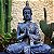 Estátua Buda Namaskara Mudra cor Chumbo Resina 20 cm - Imagem 5