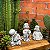 Estátua Trio Mini Buda Japonês cor Cimento Resina 8 cm - Imagem 10
