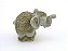 Estátua Elefante Mini cor Taupe Resina 6 cm - Imagem 1